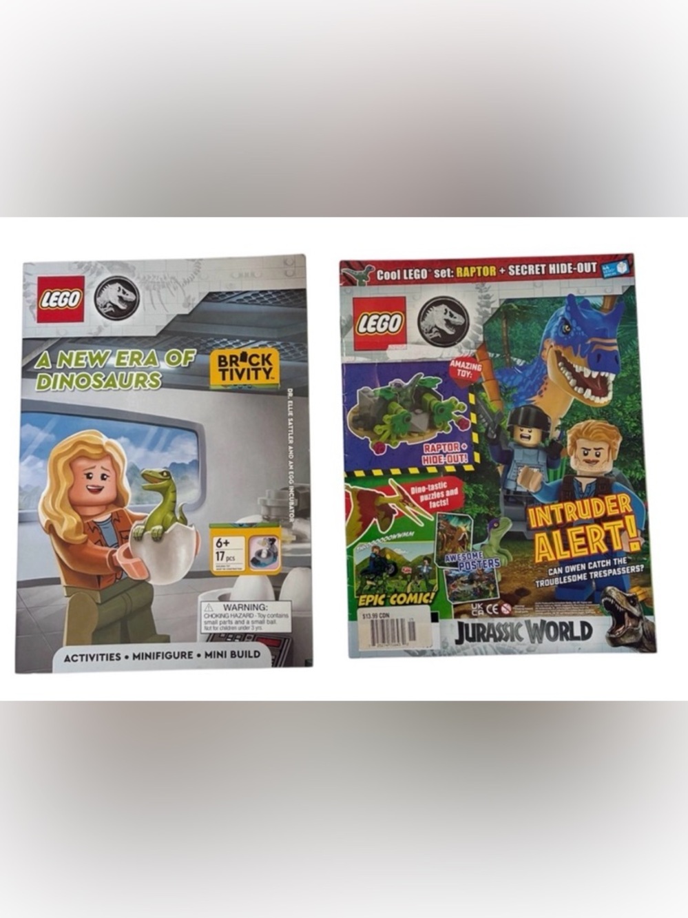 🎉3/$15 LEGO JURASSIC WORLD ACTIVITY BOOK MAGAZINE BUNDLE